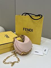Fendi Nano Fendigraphy Light Pink Leather Bag 16.5x14x5cm - 5