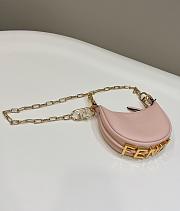 Fendi Nano Fendigraphy Light Pink Leather Bag 16.5x14x5cm - 2