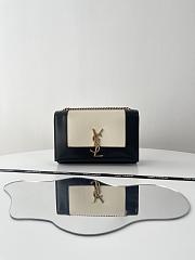 Fortok Saint Laurent Kate Small Leather Shoulder Bag White&Black 20x13x6cm - 1