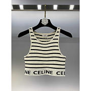 Fortok Celine Sports Knit Striped Sports Bra - 1