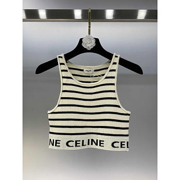 Fortok Celine Sports Knit Striped Sports Bra