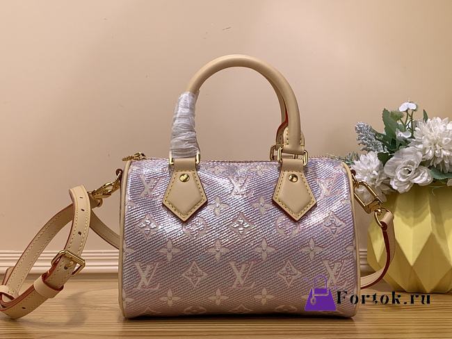 Fortok Louis Vuitton Speedy Bandoulière Bag Pink M22849 20.5x13.5x12cm - 1