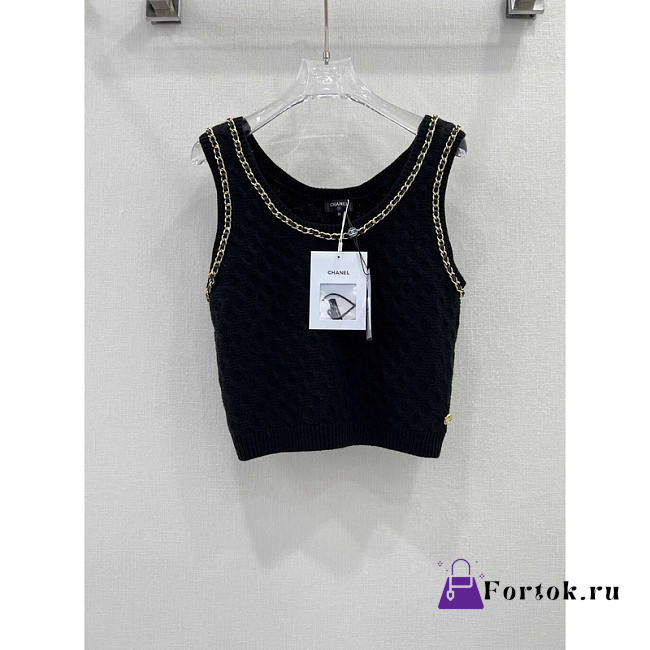 Fortok Chanel Tank Top Black  - 1