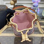Fortok Louis Vuitton Nano Noé Bag Pink M82427 13x16x10cm - 6
