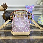 Fortok Louis Vuitton Nano Noé Bag Pink M82427 13x16x10cm - 5