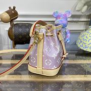 Fortok Louis Vuitton Nano Noé Bag Pink M82427 13x16x10cm - 3