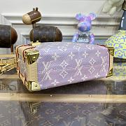 Fortok Louis Vuitton Side Trunk Bag Pink M22842 21x14x6cm - 4