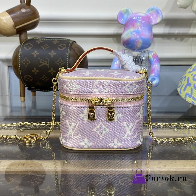 Fortok Louis Vuitton Micro Vanity Bag Pink M82527 11x10x8cm - 1