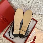 Fortok Valentino Garavani Silk Rockstud Ballet Flats Black - 4