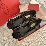 Fortok Valentino Garavani Silk Rockstud Ballet Flats Black - 2