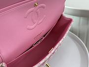 Fortok Chanel Classic Handbag Tweed & Gold-Tone Metal Pink 25cm - 4