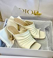 Fortok Dior D-Fame Open-Toe Pumps White - 1