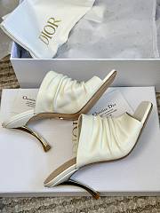 Fortok Dior D-Fame Open-Toe Pumps White - 2