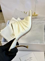Fortok Dior D-Fame Open-Toe Pumps White - 5