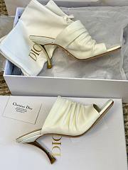 Fortok Dior D-Fame Open-Toe Pumps White - 4