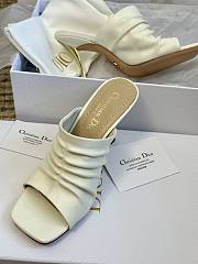 Fortok Dior D-Fame Open-Toe Pumps White - 3