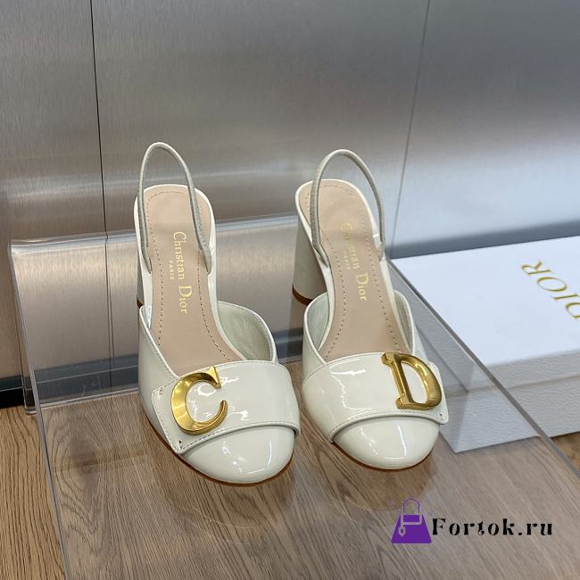Dior Heel Slingbacks White/Black/Beige/Pink - 1