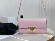 Fortok Celine Triomphe Shoulder Bag Pink 20x10x4cm - 1