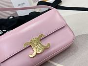 Fortok Celine Triomphe Shoulder Bag Pink 20x10x4cm - 2