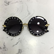 Fortok Gucci Black Round-frame Metal Sunglasses - 1