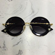 Fortok Gucci Black Round-frame Metal Sunglasses - 4