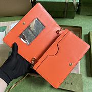 Fortok Gucci GG Matelassé Chain Wallet Orange 20x12.5x4cm - 2