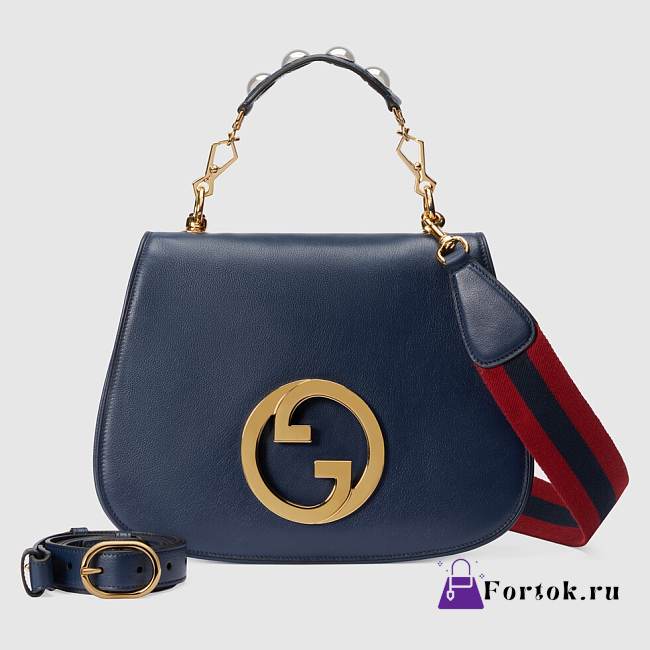 Fortok Gucci Blondie Top Handle Bag Blue 29x22x7cm - 1
