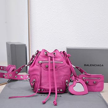 Fortok Balenciaga Le Cagole Bucket Bag Pink 15x20x18cm