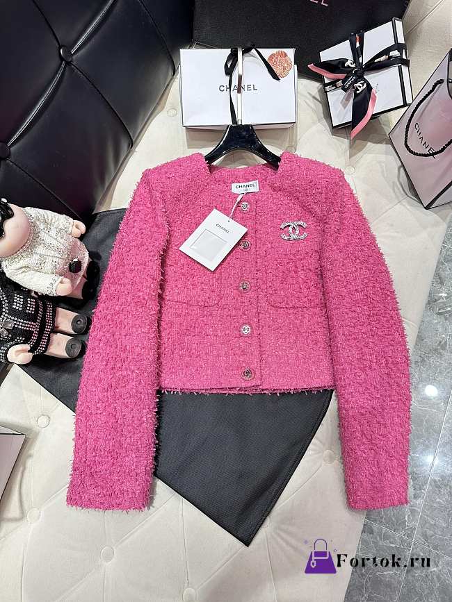 Fortok Chanel Tweed Jacket Pink - 1