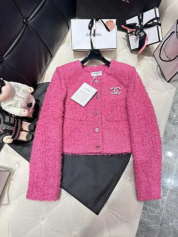 Fortok Chanel Tweed Jacket Pink