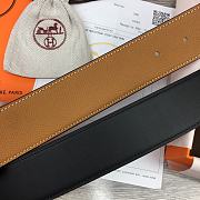 Fortok Hermes Epsom Leather Belt Brown - 2