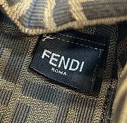 Fortok Fendi First Small Dove Grey & White Interlaced Leather Bag - 2