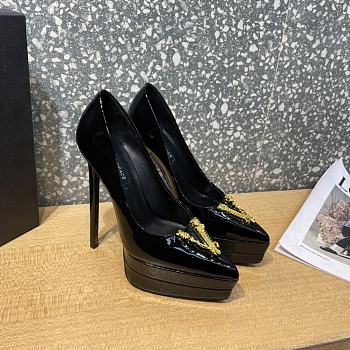 Fortok Versace La Medusa Leather Pumps Black