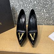 Fortok Versace La Medusa Leather Pumps Black - 2