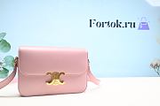 Fortok Celine Triomphe Shoulder Bag Pink 22.5x16.5x7.5cm - 1