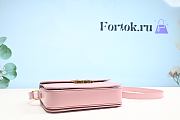 Fortok Celine Triomphe Shoulder Bag Pink 22.5x16.5x7.5cm - 5