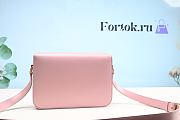 Fortok Celine Triomphe Shoulder Bag Pink 22.5x16.5x7.5cm - 4