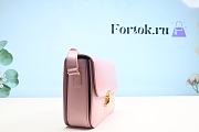 Fortok Celine Triomphe Shoulder Bag Pink 22.5x16.5x7.5cm - 3