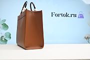 FENDI Medium Roma Sunshine Tote Leather Brown 372M103 35cm - 6