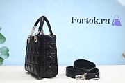 Fortok Dior Lady Black Bag Silver Buckle 20×16.5×8cm  - 4