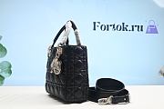Fortok Dior Lady Black Bag Silver Buckle 20×16.5×8cm  - 3