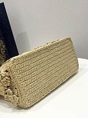 Fortok Dior Book Tote In Raffia 26.5x14x22cm - 4