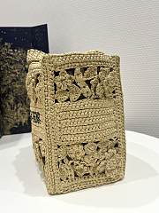 Fortok Dior Book Tote In Raffia 26.5x14x22cm - 5