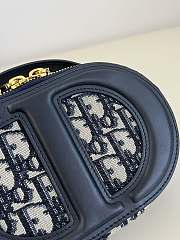 Fortok Dior Signature Bag In Classic Oblique Blue 18x6.5x11cm  - 6