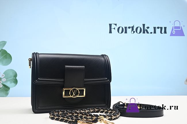 Louis Vuitton Mini Dauphine Epi Leather Black M55964 20x15x9cm - 1
