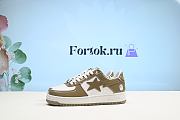 Fortok Bape A Bathing Ape Bapesta Khaki Sneakers - 1