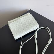 Fortok Bottega Veneta Mini Intrecciato Cross-Body Bag White 19x15x5.5cm - 5