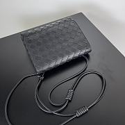 Fortok Bottega Veneta Mini Intrecciato Cross-Body Bag Black 19x15x5.5cm - 3