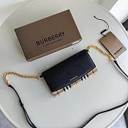 Fortok Burberry Black Horseferry Wallet on Chain 21x12x3cm - 3