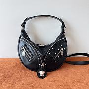 Fortok Versace Repeat Small Hobo Bag Black 29x5x18cm - 3
